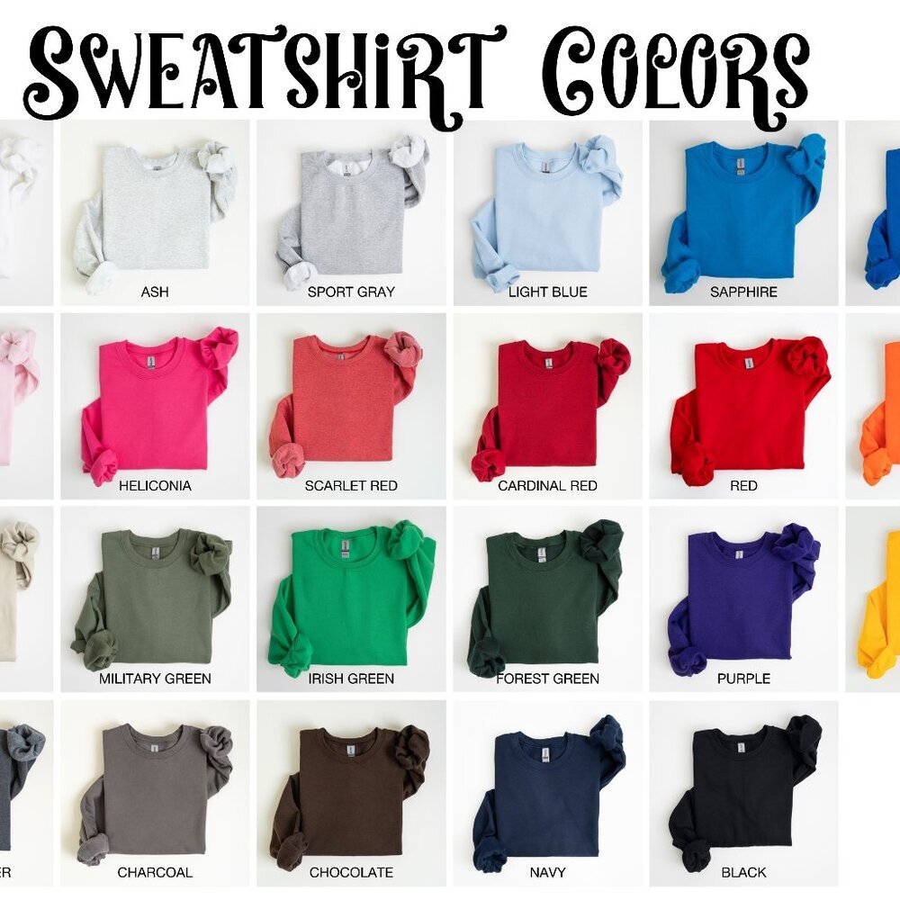 Custom College Merch Sweatshirt Women Blue Toile Floral Print , ANY COLLEGE Name - Picture 9 of 9